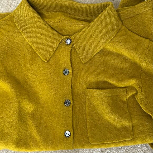 Mustard Yellow Women's Crew Neck Sweater - Picture 7 of 11
